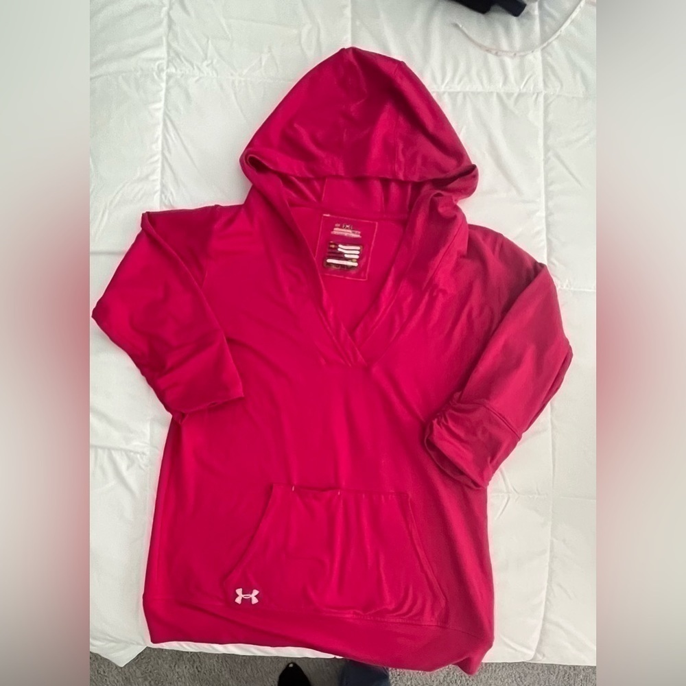 Under Armour All Season Gear Pink Hoodie. Size Small